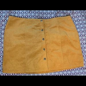 Corduroy mini skirt
